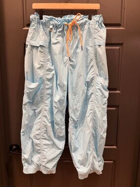 FP movement In the Wild Hiking Light Blue Cargo Drawstring Pants size M